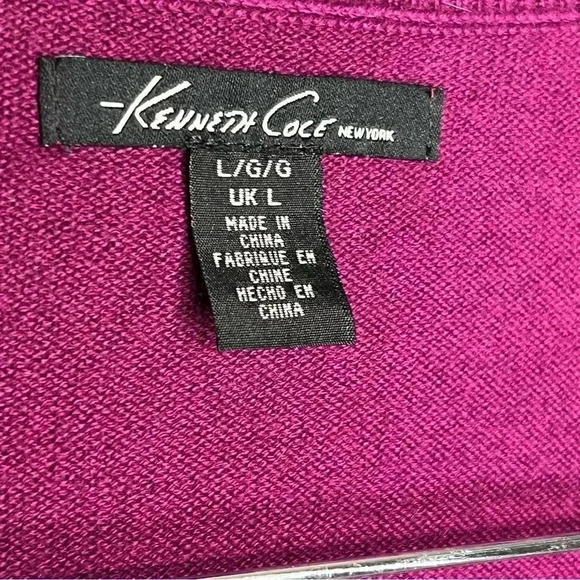 Kenneth Cole Magenta Beaded Sweater - Picture 3 of 4